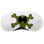 Green Skull and Bones Sleeping Mask