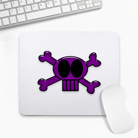 Purple Skull and Bones Large Mousepad from ArtsNow.com Front