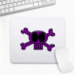 Purple Skull and Bones Large Mousepad