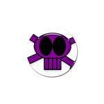 Purple Skull and Bones Golf Ball Marker (10 pack)