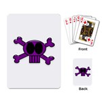 Purple Skull and Bones Playing Cards Single Design