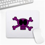 Pink Skull and Bones Large Mousepad