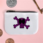 Pink Skull and Bones Mini Coin Purse