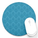 Blue Decorative Round Mousepad