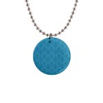 Blue Decorative 1  Button Necklace