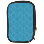 Blue Decorative Compact Camera Leather Case