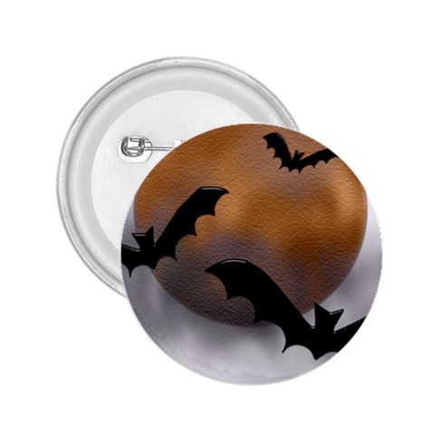 Halloween Orange Moon 2.25  Button from ArtsNow.com Front