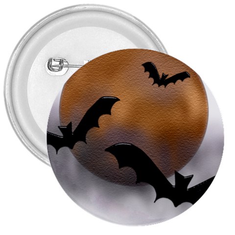 Halloween Orange Moon 3  Button from ArtsNow.com Front