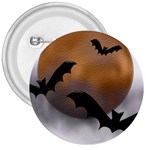 Halloween Orange Moon 3  Button