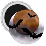 Halloween Orange Moon 3  Magnet