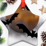 Halloween Orange Moon Ornament (Star)