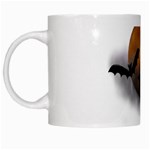 Halloween Orange Moon White Mug