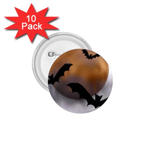 Halloween Orange Moon 1.75  Button (10 pack)  from ArtsNow.com Front