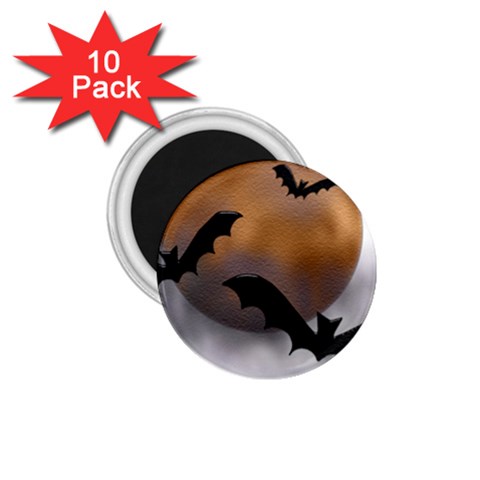 Halloween Orange Moon 1.75  Magnet (10 pack)  from ArtsNow.com Front