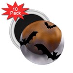 Halloween Orange Moon 2.25  Magnet (10 pack)