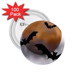 Halloween Orange Moon 2.25  Button (100 pack)