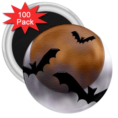 Halloween Orange Moon 3  Magnet (100 pack) from ArtsNow.com Front