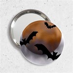 Halloween Orange Moon 2.25  Handbag Mirror