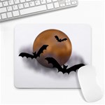 Halloween Orange Moon Large Mousepad