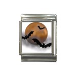 Halloween Orange Moon Italian Charm (13mm)