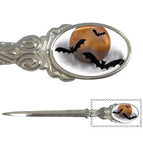 Halloween Orange Moon Letter Opener from ArtsNow.com Front