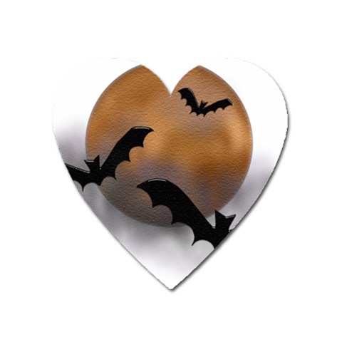 Halloween Orange Moon Magnet (Heart) from ArtsNow.com Front