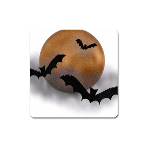 Halloween Orange Moon Magnet (Square) from ArtsNow.com Front