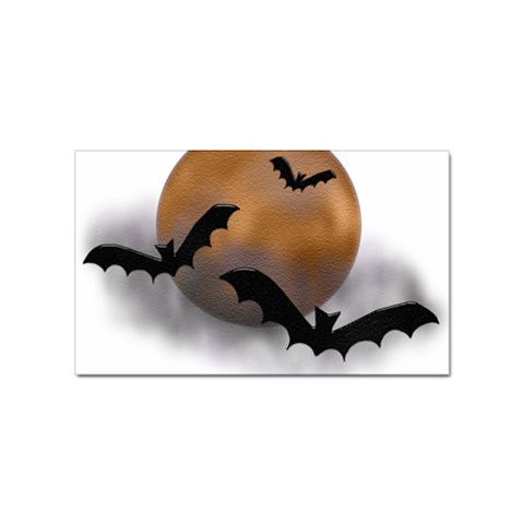 Halloween Orange Moon Sticker Rectangular (100 pack) from ArtsNow.com Front