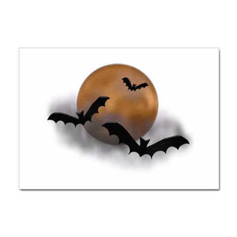 Halloween Orange Moon Sticker A4 (10 pack) from ArtsNow.com Front