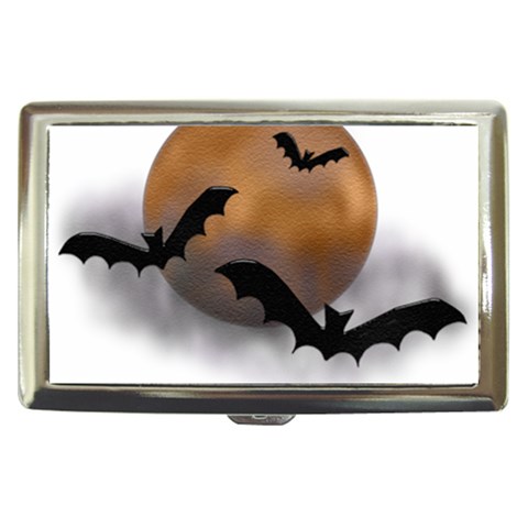 Halloween Orange Moon Cigarette Money Case from ArtsNow.com Front