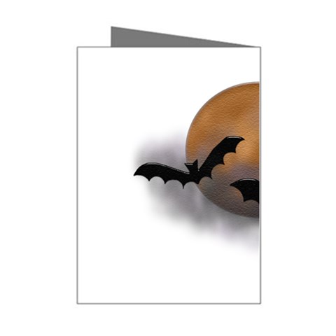 Halloween Orange Moon Mini Greeting Card from ArtsNow.com Right