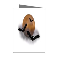 Halloween Orange Moon Mini Greeting Cards (Pkg of 8) from ArtsNow.com Left