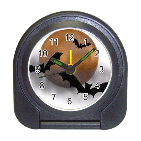 Halloween Orange Moon Travel Alarm Clock from ArtsNow.com Front