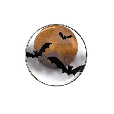 Halloween Orange Moon Hat Clip Ball Marker (10 pack) from ArtsNow.com Front