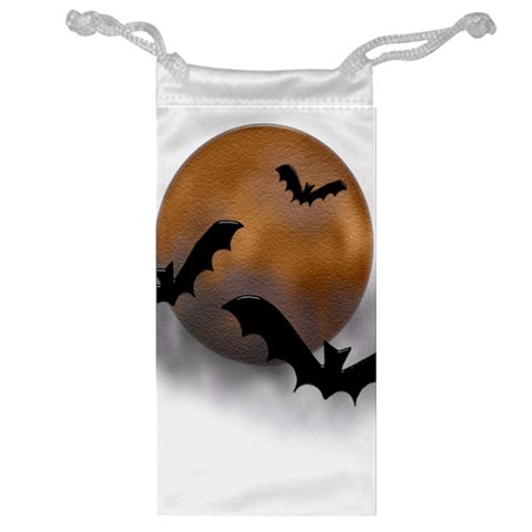 Halloween Orange Moon Jewelry Bag from ArtsNow.com Front