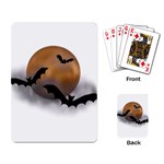 Halloween Orange Moon Playing Cards Single Design