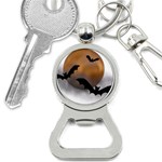 Halloween Orange Moon Bottle Opener Key Chain