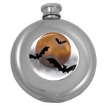 Halloween Orange Moon Hip Flask (5 oz)