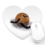 Halloween Orange Moon Mousepad (Heart)