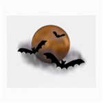 Halloween Orange Moon Glasses Cloth (Small, Two Sides)