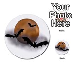 Halloween Orange Moon Multi-purpose Cards (Round)