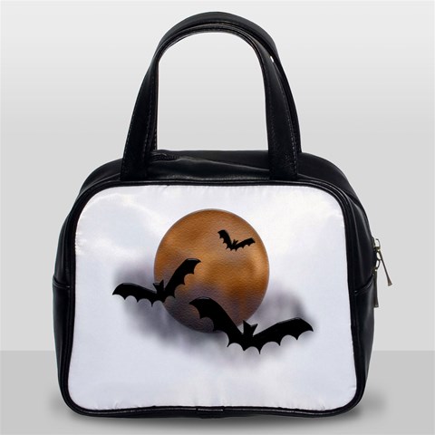 Halloween Orange Moon Classic Handbag (Two Sides) from ArtsNow.com Front