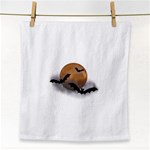 Halloween Orange Moon Face Towel