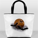 Halloween Orange Moon Bucket Bag