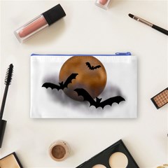 Halloween Orange Moon Cosmetic Bag (Small) from ArtsNow.com Back