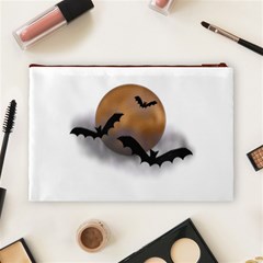 Halloween Orange Moon Cosmetic Bag (Large) from ArtsNow.com Back