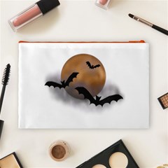 Halloween Orange Moon Cosmetic Bag (Large) from ArtsNow.com Back