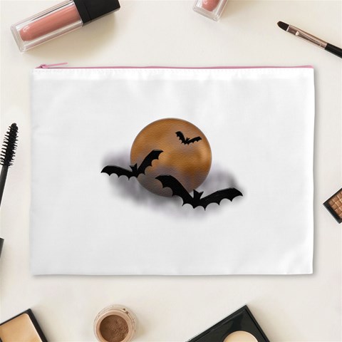 Halloween Orange Moon Cosmetic Bag (XL) from ArtsNow.com Front