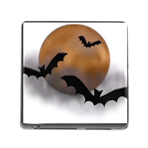 Halloween Orange Moon Memory Card Reader with Storage (Square) from ArtsNow.com Front