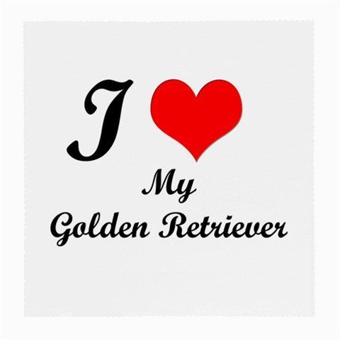 I Love My Golden Retriever Glasses Cloth (Medium, Two Sides) from ArtsNow.com Back